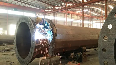 ورشة إنتاج أبراج الاتصالات أحادية العمود (المونوبول)