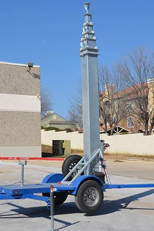 برج اتصالات متنقل (COW) - سارية تلسكوبية محمولة